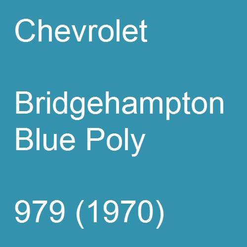 Chevrolet, Bridgehampton Blue Poly, 979 (1970).